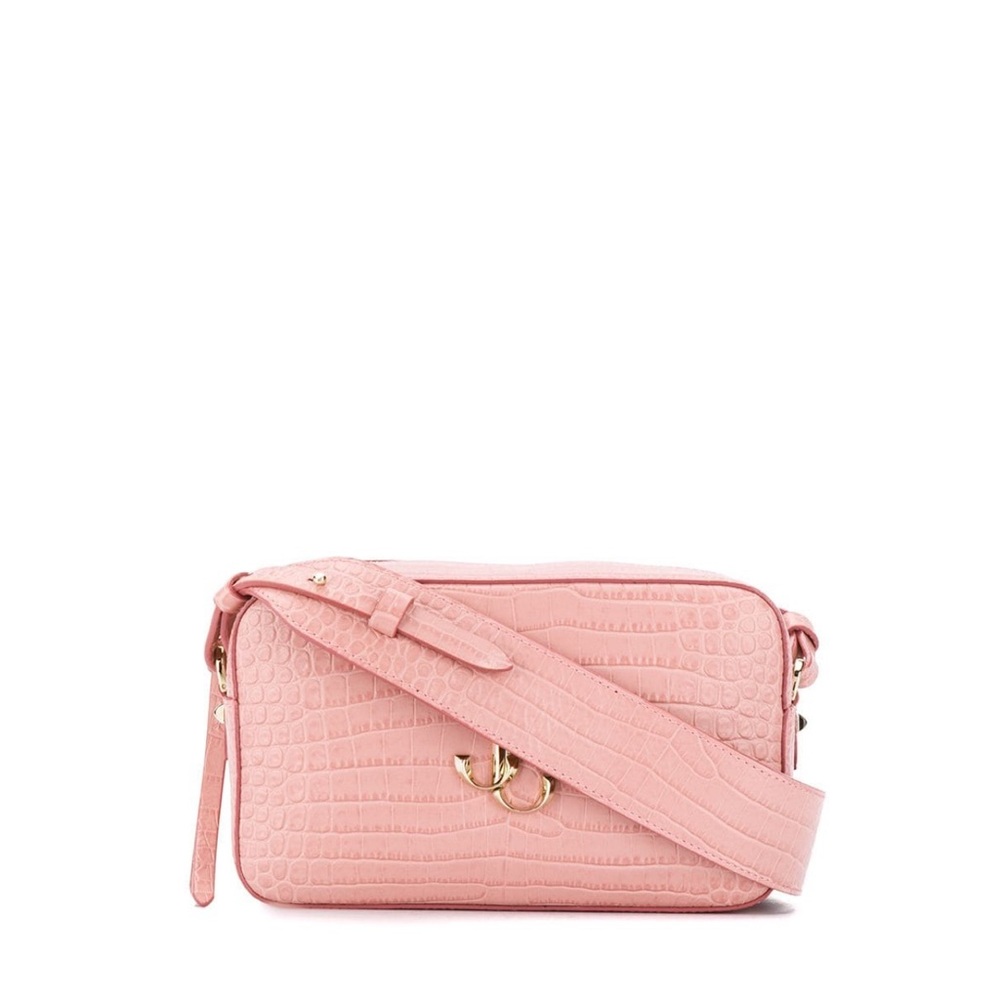 JIMMY CHOO VARENE CROCODILE-EFFECT CAMERA BAG